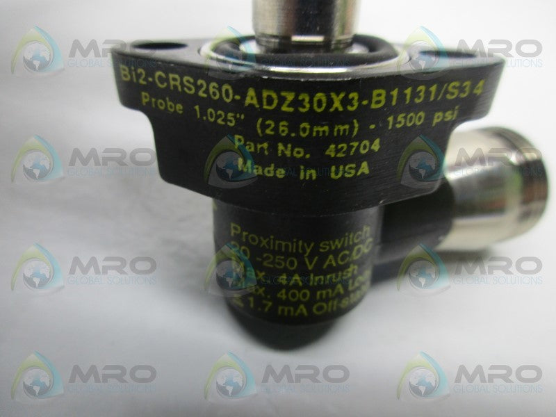 TURCK BI2-CRS260-ADZ30X3-B1131/S34 CYLINDICATOR PROXIMITY SWITCH  NSNP