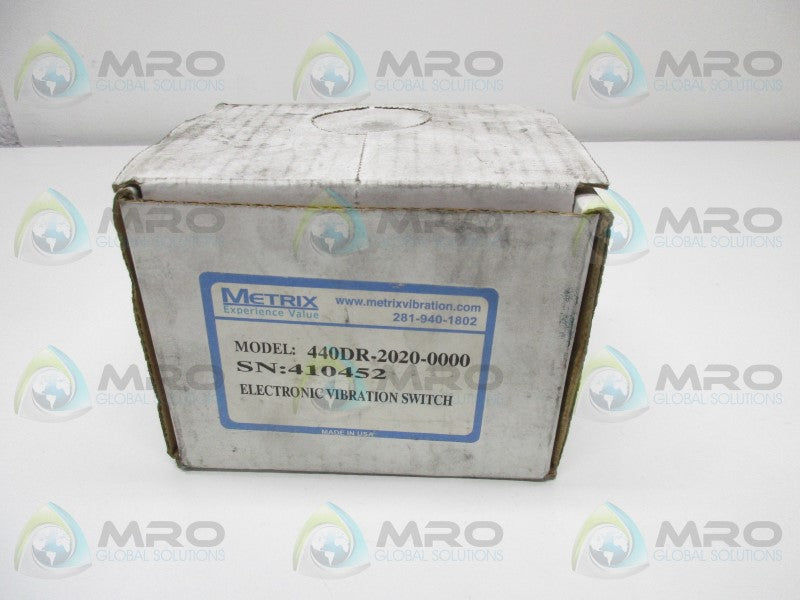 METRIX 440DR-2020-0000 ELECTRONIC VIBRATION SWITCH * NEW IN BOX *
