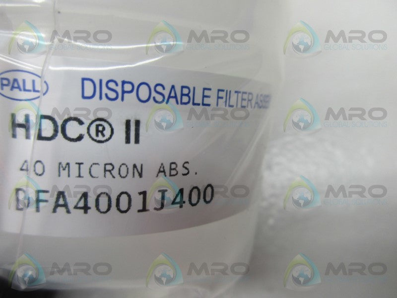 PALL DFA4001J400 DISPOSSABLE FILTER ASSEMBLY * NEW IN FACTORY BAG *