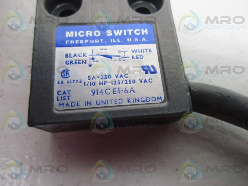 MICRO SWITCH 914CE1-6A LIMIT SWITCH  NSMP