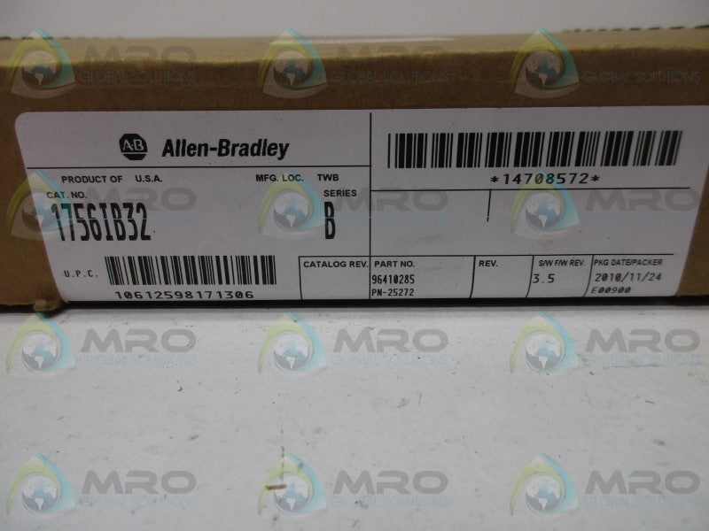 ALLEN BRADLEY 1756-IB32 SER.D F/W 3.5 INPUT MODULE DATE:2010 * FACTORY SEALED *