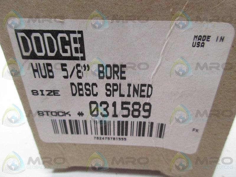 DODGE 031589 DBSC SPLINED HUB 5/8" BORE  NSMP