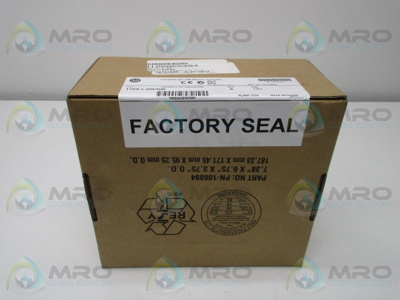 ALLEN BRADLEY 1769-L30ERM FW 1.002 CONTROLLER DATE: 2013 * FACTORY SEALED *