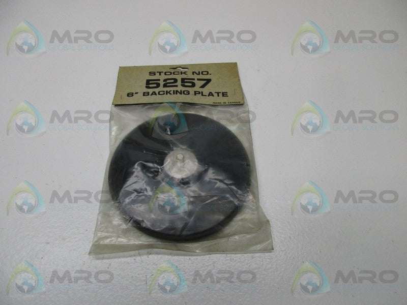 INDUSTRIAL MRO 5257 6" BACKING PLATE * NEW IN FACTORY BAG *