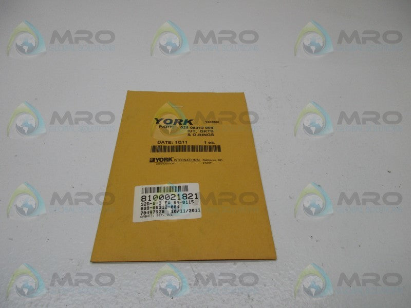 YORK 02808312004 GASKET & O-RING KIT  NSMP