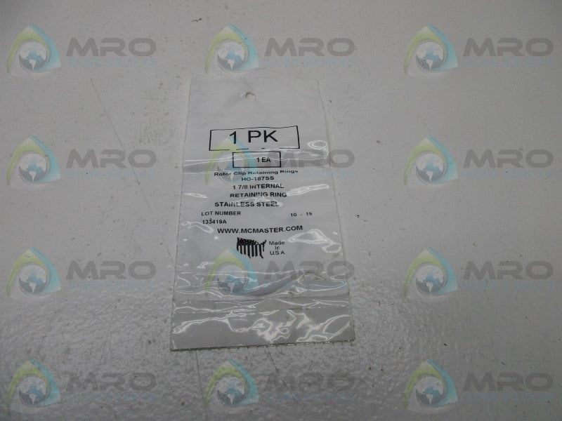 INDUSTRIAL MRO HO-187SS RETAINING RING 1-7/8" * NEW IN FACTORY BAG *