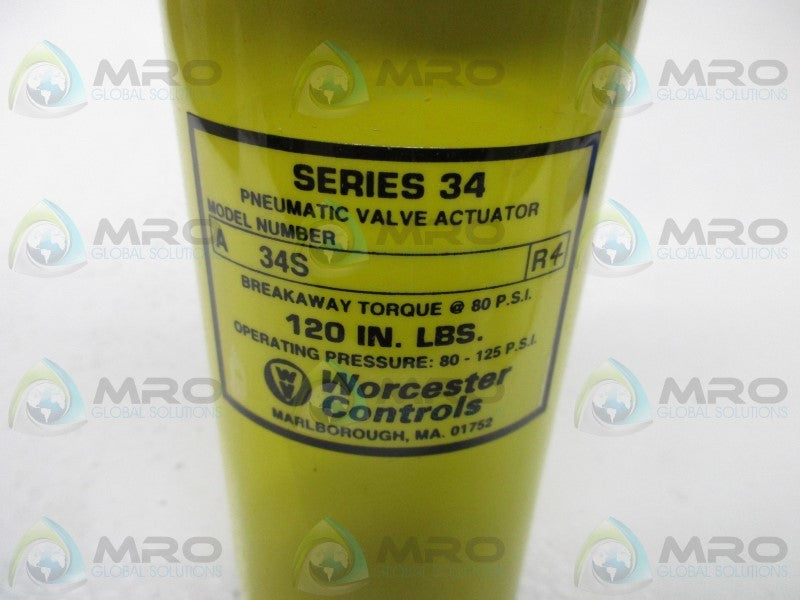 WORCESTER CONTROLS SERIES 34 PNEUMATIC VALVE ACTUATOR  NSMP