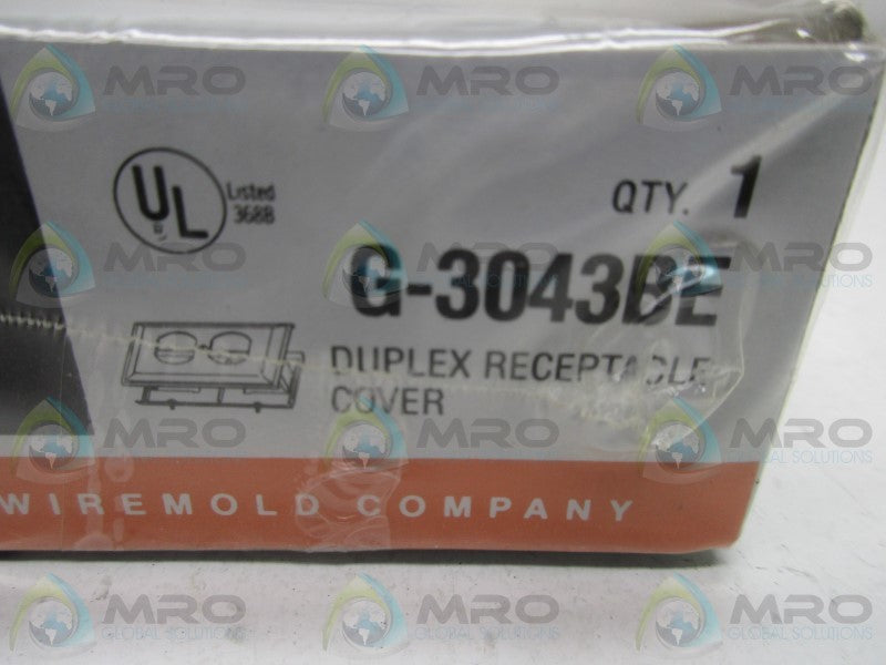 WIREMOLD G-3043BE DUPLEX RECEPTACLE COVER * NEW IN ORIGINAL PACKAGE *
