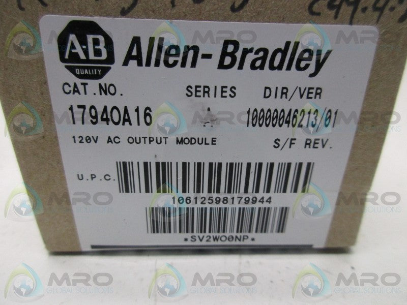 ALLEN BRADLEY 1794-OA16 SER. A OUTPUT MODULE DATE 2012 * FACTORY SEALED *