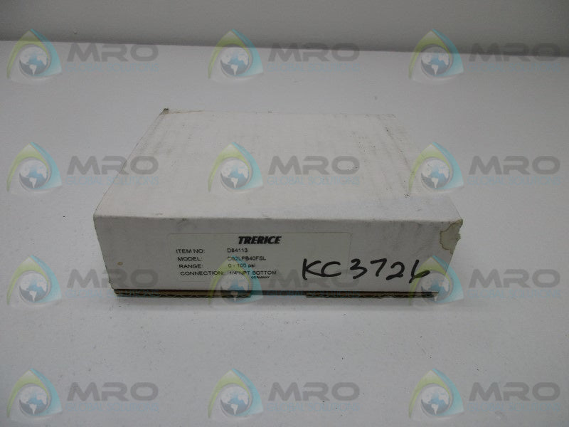 TRERICE D82LFB40FSL LIQUID FILLED PRESSURE GAUGE 0-100 PSI  NSMP