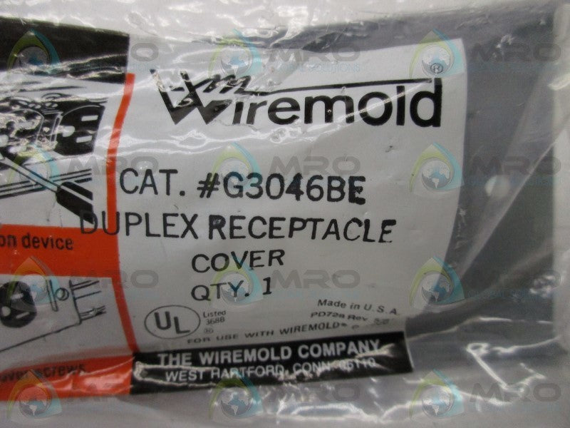 WIREMOLD G3046BE DUPLEX RECEPTACLE COVER  NSMP