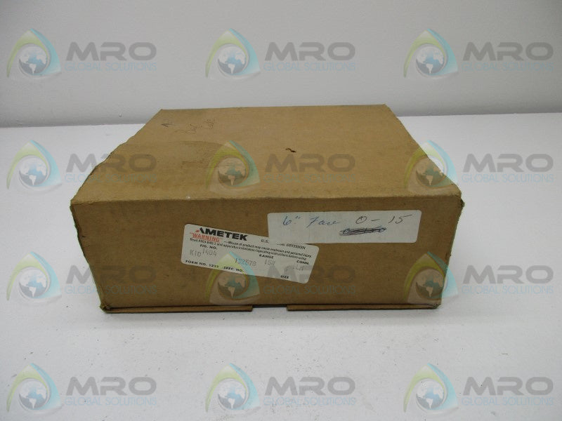 AMETEK 132578 PRESSURE GAUGE 0-15 PSI  NSMP