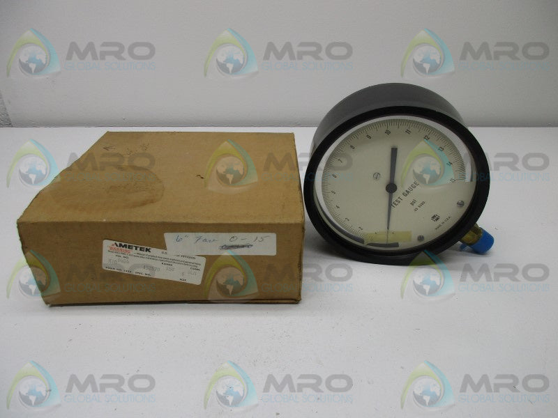 AMETEK 132578 PRESSURE GAUGE 0-15 PSI  NSMP