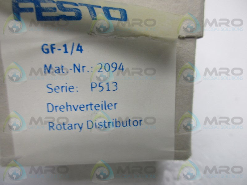 FESTO GF-1/4 ROTARY DISTRIBUTOR  NSMP
