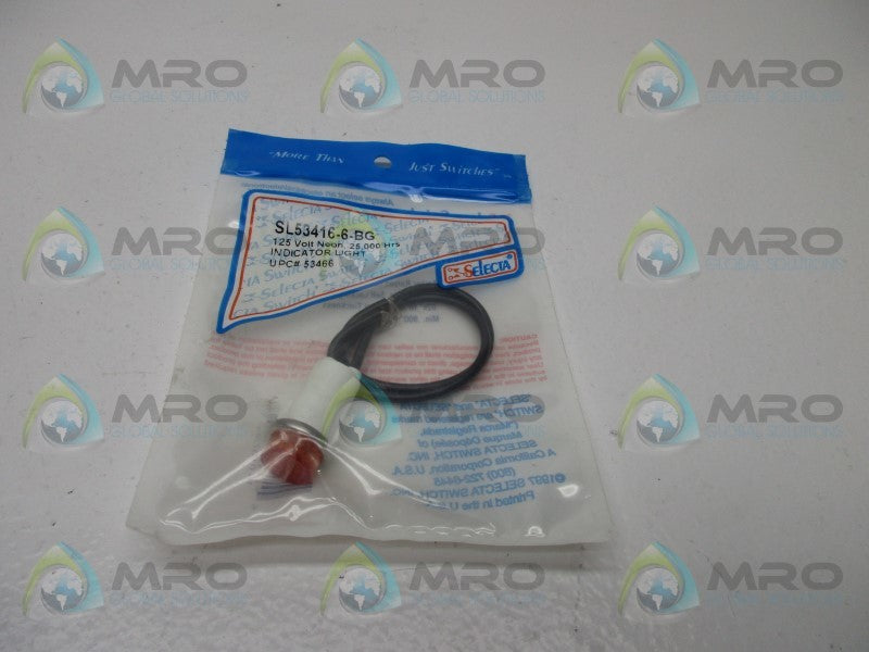 SELECTA SL53416-6-BG INDICATOR LIGHT (AMBER) * NEW IN FACTORY BAG *