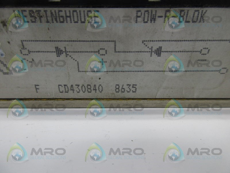 WESTINGHOUSE CD430840 POWER BLOCK MODULE  UNMP