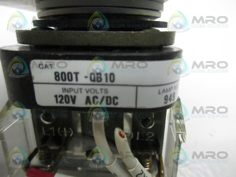 ALLEN BRADLEY 800T-QB10 AMBER PUSHBUTTON  UNMP
