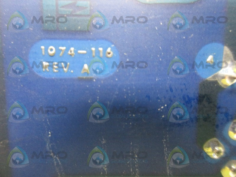 CONTROL TECHNIQUES 1074-116 POWER SUPPLY BOARD (AS PICTURED)  UNMP