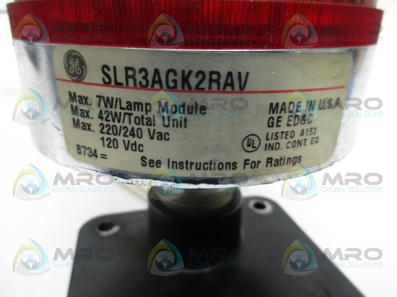 GENERAL ELECTRIC SLR3AGK2RAV LIGHT TOWER STACK LIGHT  UNMP