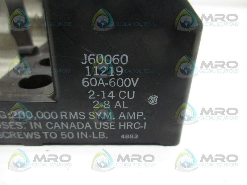 BUSSMANN J60060 FUSE BLOCK  UNMP