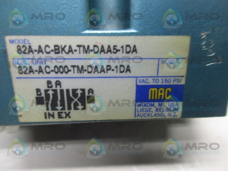 MAC 82A-AC-BKA-TM-DAA5-1DA SOLENOID VALVE  UNMP