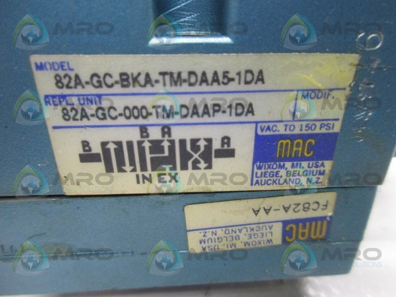 MAC 82A-GC-BKA-TM-DAA5-1DA SOLENOID VALVE  UNMP