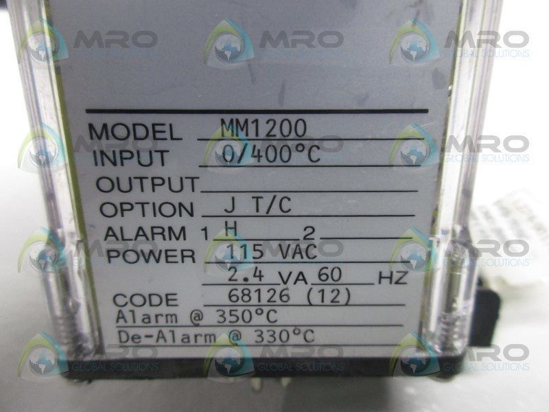 WILKERSON INSTRUMENT MM1200 ALARM RELAY 330 C  UNMP