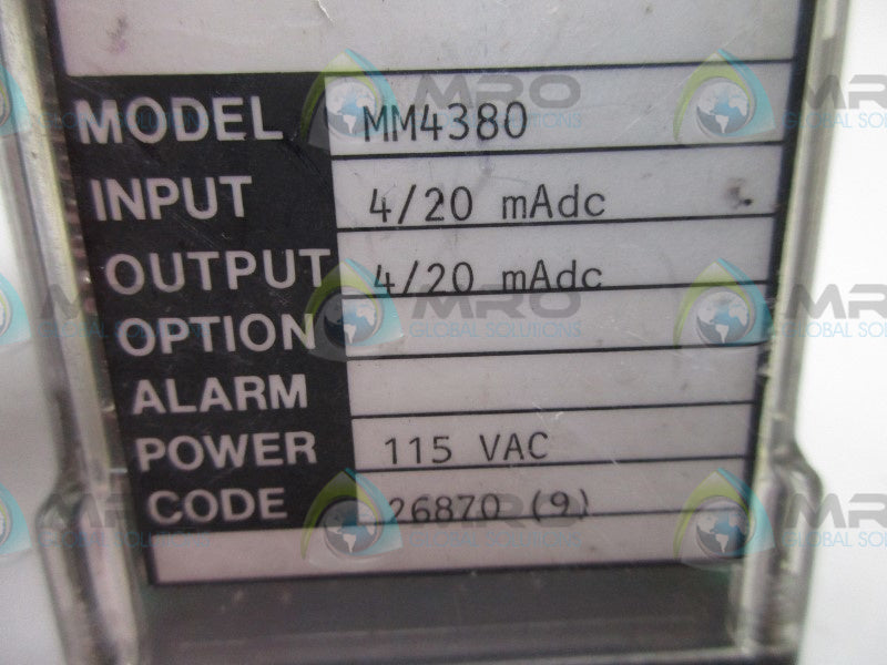 WILKERSON MM4380 RELAY MODULE 4/20MADC 4/20MADC 115VAC  UNMP