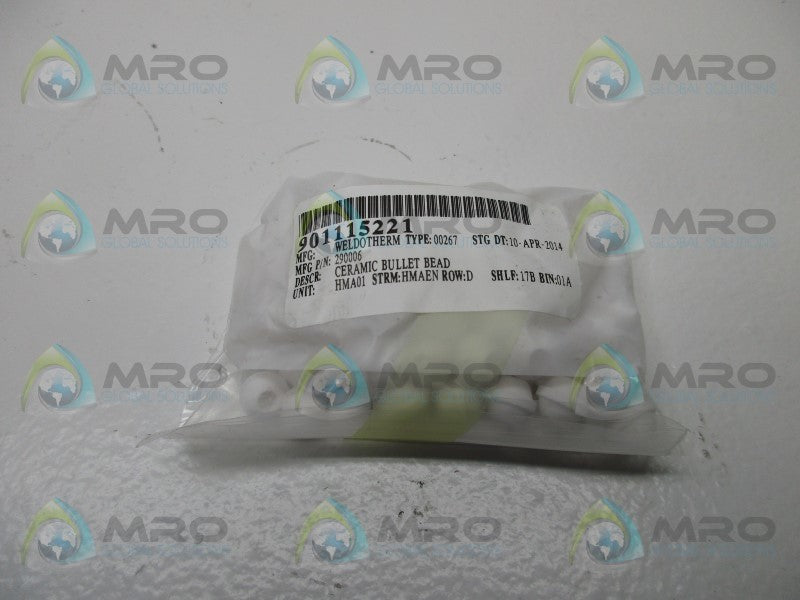 WELDOTHERM 29006 CERAMIC BULLET BEAD  NSMP