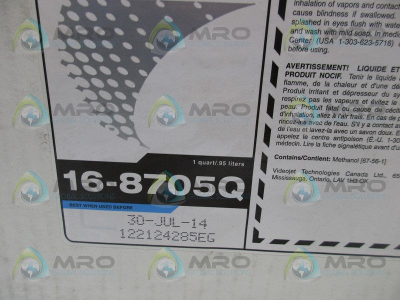 VIDEOJET 16-8705Q MAKE-UP REPLACEMENT (PKG OF 9) * FACTORY SEALED *