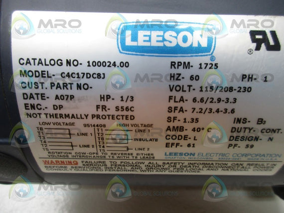 LEESON 100024.00 MOTOR * NEW IN BOX *