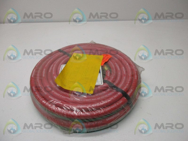 BEST WELDS RH-2102 25 FOOT WELDING HOSE 1/4" GRADE R TWIN BB * NEW IN ORIGINAL PACKAGE *