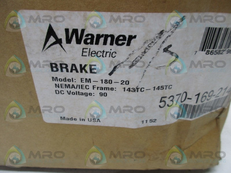 WARNER ELECTRIC 5370-169-214 BRAKE * FACTORY SEALED *
