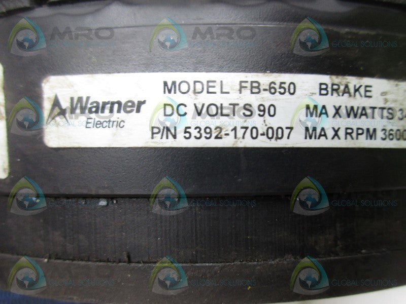WARNER ELECTRIC 5392-170-007 BRAKE * NEW *