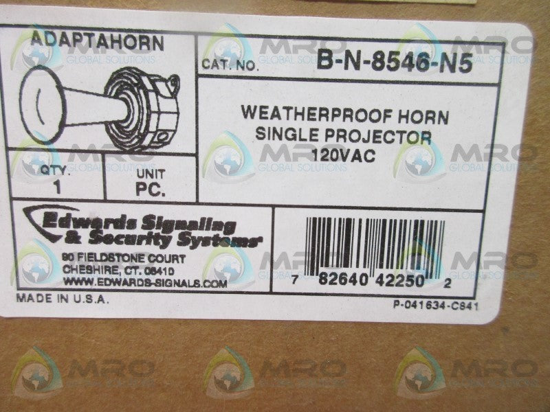 EDWARDS B-N-8546-N5 WEATHERPROOF HORN * FACTORY SEALED *