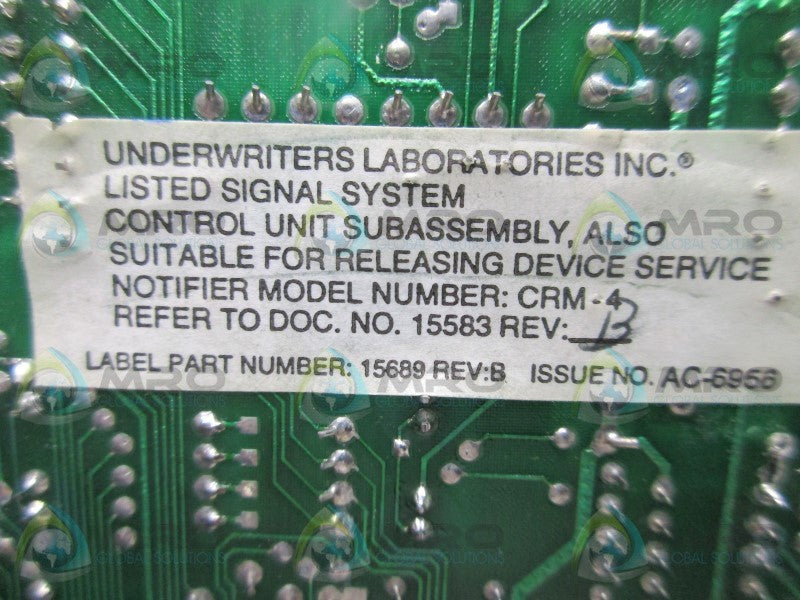 NOTIFIER CRM-4 CONTROL RELAY MODULE * NEW IN BOX *