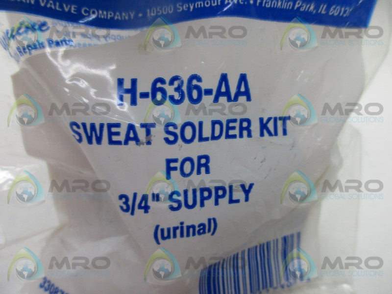SLOAN H-636-AA SWEAT SOLDER KIT * NEW IN FACTORY BAG *
