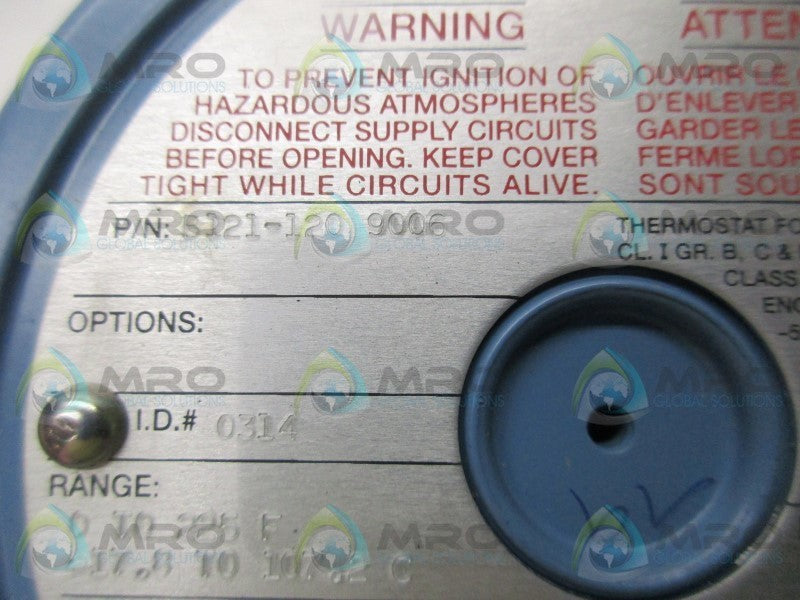 UNITED ELECTRIC B121-120 TEMPERATURE SWITCH  NSMP