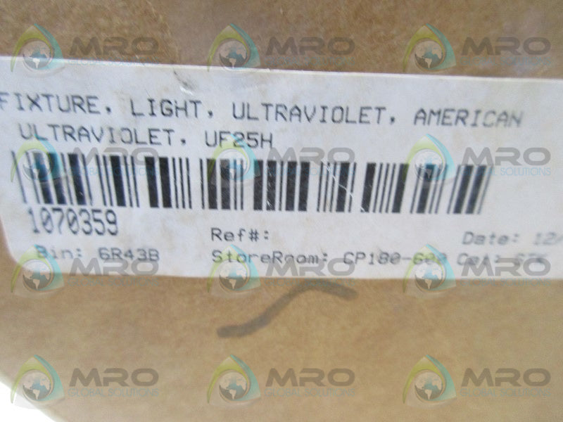 AMERICAN ULTRAVIOLET UF25H FIXTURE LIGHT * FACTORY SEALED *