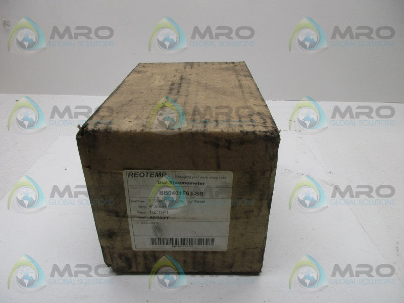 REOTEMP BB0401F63-SS DIAL THERMOMETER  NSFS