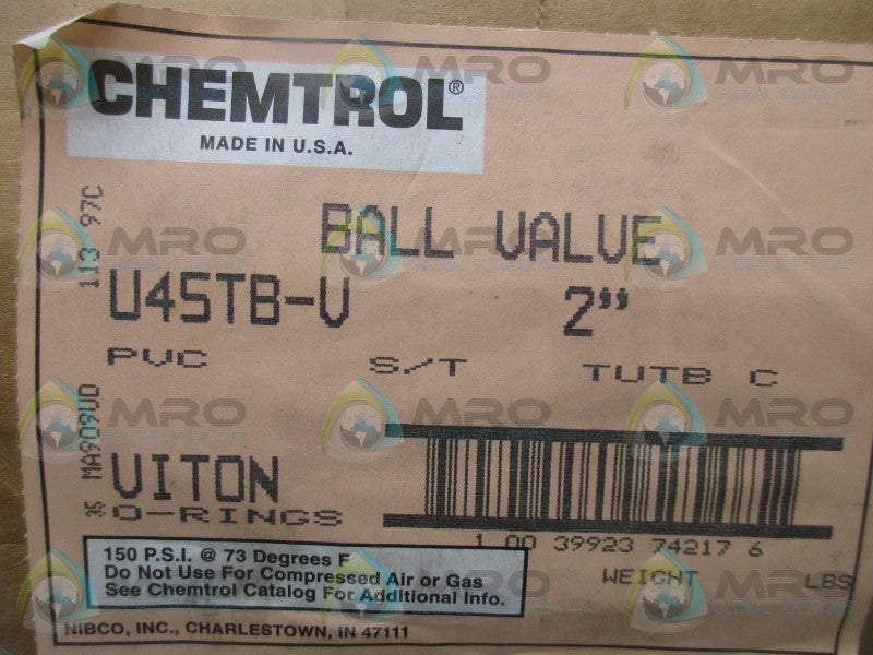 CHEMTROL U4STB-V BALL VALVE 2"  NSMP