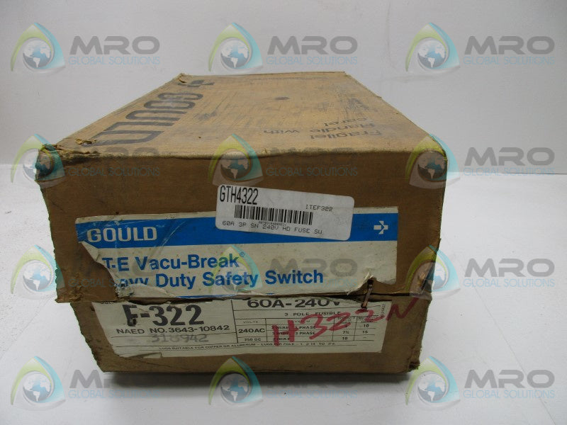 GOULD F322 HEAVY DUTY VACU BREAK SWITCH  NSMP