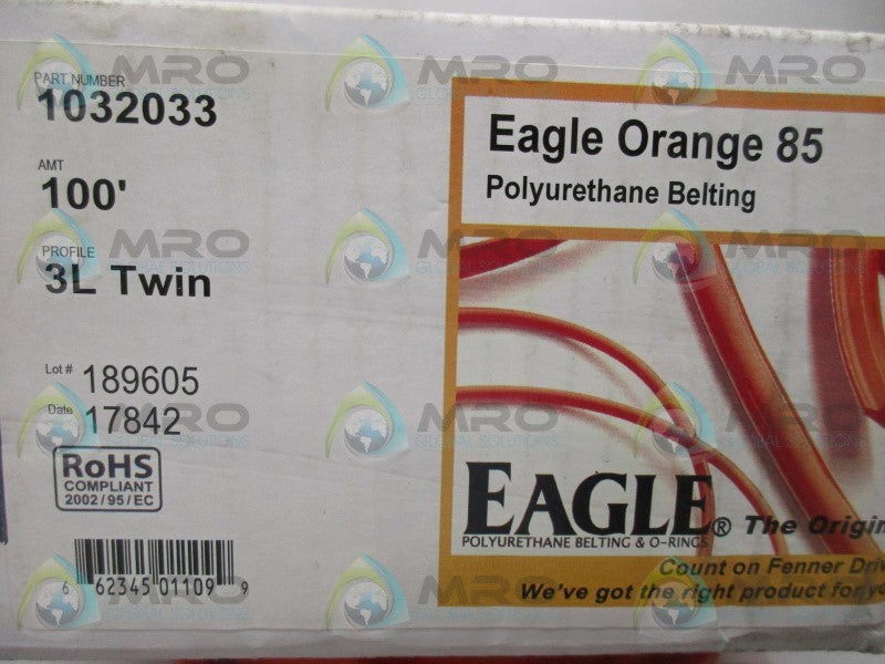 EAGLE 1032033 POLYURETHANE BELTING ORANGE  NSMP