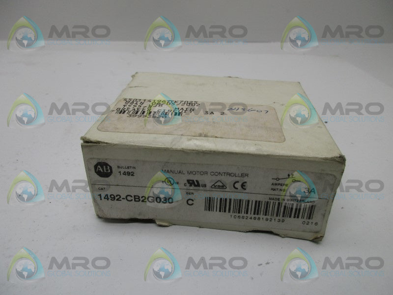 ALLEN BRADLEY 1492-CB2G030 SER. C CIRCUIT BREAKER * NEW IN BOX *