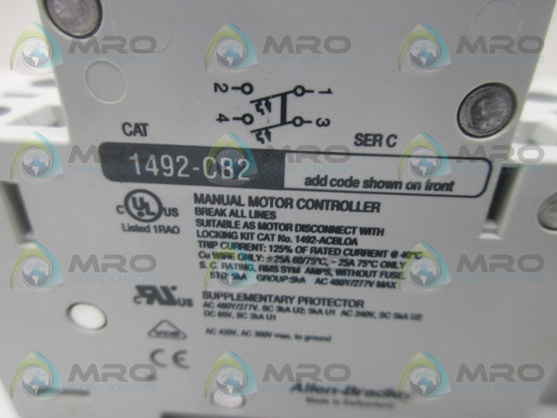 ALLEN BRADLEY 1492-CB2G030 SER. C CIRCUIT BREAKER * NEW IN BOX *