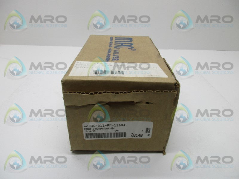 MAC 6233C-211-PM-111DA SOLENOID VALVE * FACTORY SEALED *