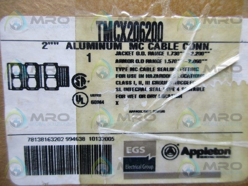 APPLETON JMC-200-259 CABLE CONNECTOR 2"  NSMP