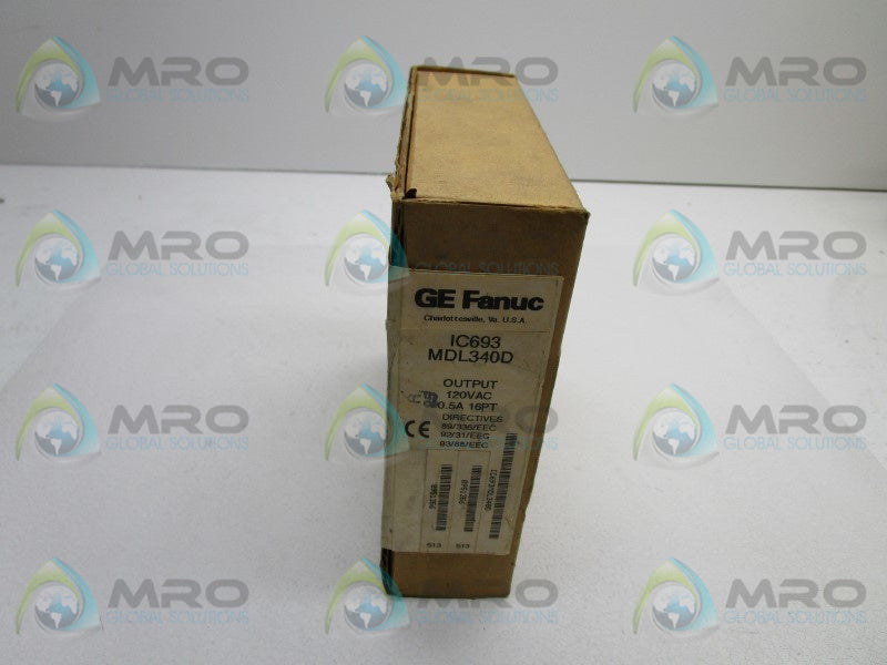 GE FANUC IC693MDL340D OUTPUT MODULE 120VAC 0.5A 16PT  NSFS