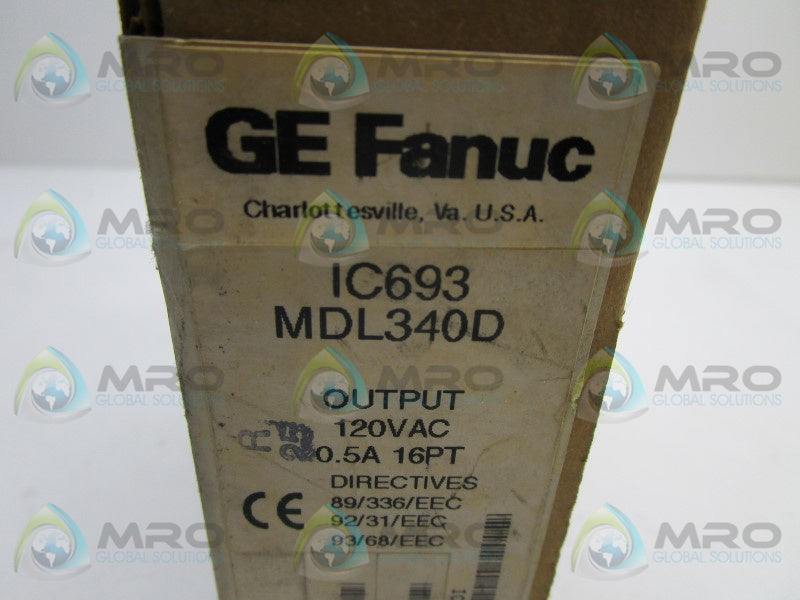 GE FANUC IC693MDL340D OUTPUT MODULE 120VAC 0.5A 16PT  NSFS