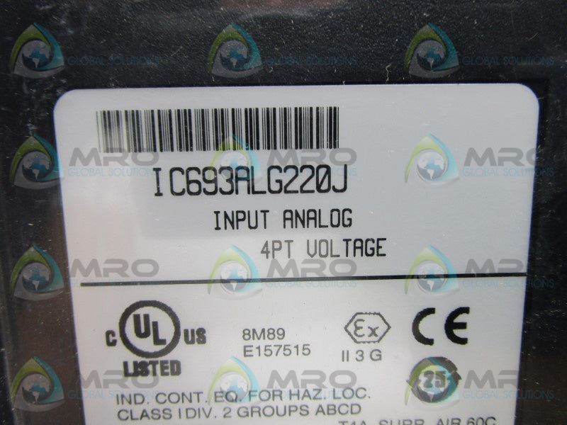 GE FANUC IC693ALG220J INPUT ANALOG 4PT VOLTAGE * NEW IN ORIGINAL PACKAGE *